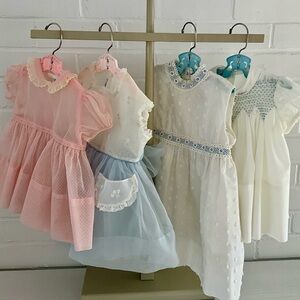 Vintage Style Easter/Spring Baby Toddler Girl Dresses Sizes 18-24 Months
